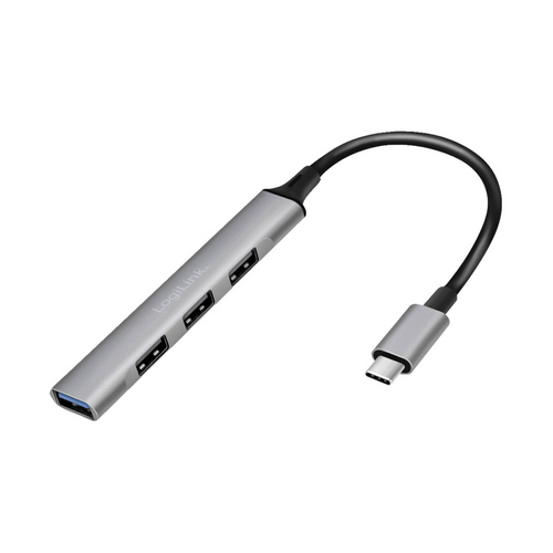 HUB USB Logilink UA0392, 1 x USB 3.2 gen 1, 3 x USB-C, Gray