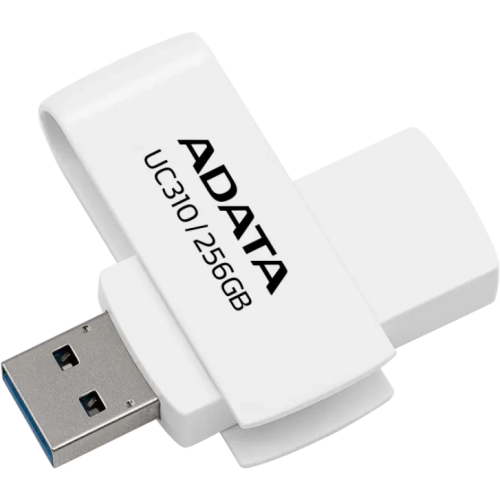 Stick memorie A-Data UC310, 256GB, USB-A 3.0, White