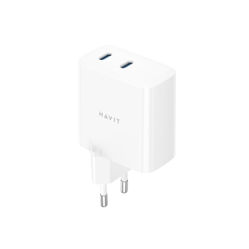 Incarcator retea Havit UC45 EU, 2 x USB-C, 45 W, Black