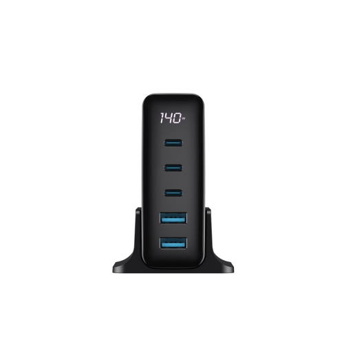 Incarcator Havit UCLE004, 3 x USB-C, 2 x USB-A, 140 W, Black 