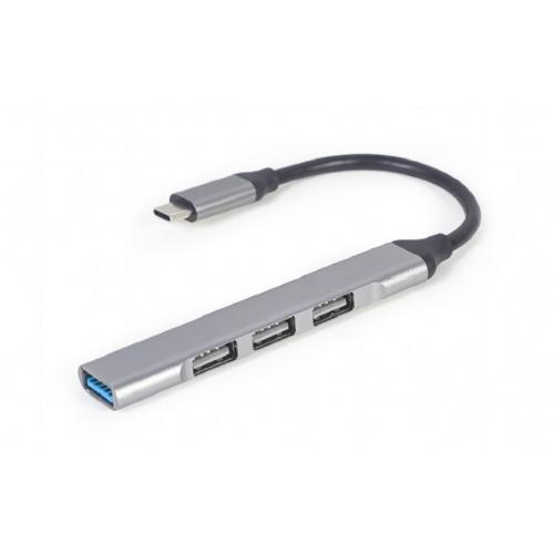 Hub USB Gembird UHB-CM-U3P1U2P3-02, 3x USB 2.0, 1x USB 3.2 gen 1, Silver