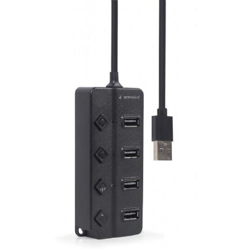 Hub USB Gembird UHB-U2P4P-01, 4x USB 2.0, Black