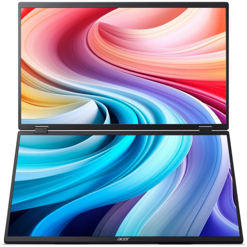 Monitor LED Portabil Acer PD3 PD193QEbmiuux, 2 x 18.5 inch, 1920 x 1080 pixeli, 4 ms GTG, Black