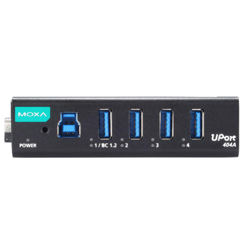 Hub USB Moxa UPORT 404A-T, 4 x USB 3.2 Gen 1, 1.2 m, Gray