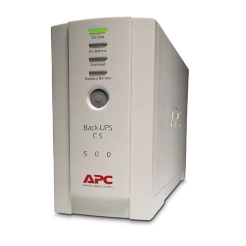 UPS APC Back-UPS CS stand-by 500VA / 300W 4 conectori C13, baterie RBC2 ,optional extindere garantie cu 1/3 ani (WBEXTWAR1YR-SP-01/WBEXTWAR3YR-SP-01)