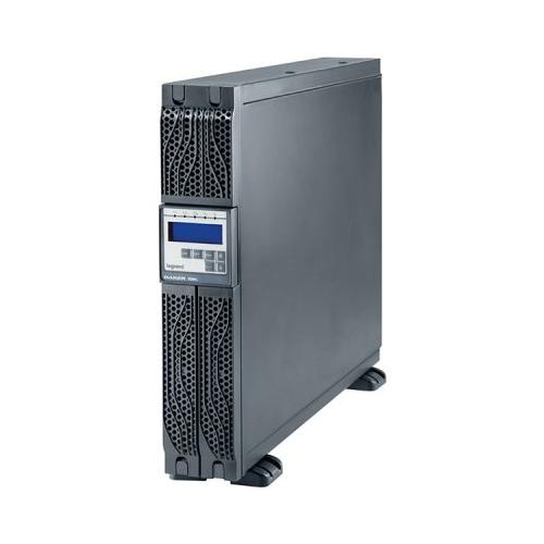 UPS Legrand Daker DK Plus, 1000VA/ 900W tip online cu dubla conversie, forma Rack/Tower, 0.9 capacitate putere, port comunicare-RS-232/USB, 6 x IEC socket, baterie: 3 x 12 V / 7.2 Ah, frecventa baterie (Hz): 50/60 Hz ± 0.1, 230V, dimensiuni (W x D x H mm)