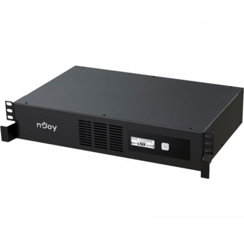 UPS nJoy Code 1000, 1000VA/600W, Frecventa: 50/60 Hz, Conectori: Intrare 1 x IEC-320 C14, Iesire 8 x IEC-320 C13, Port de comunicare: USB, Ecran LCD, AVR.