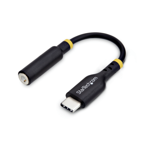 Cablu audio Startech USBCAUDIO2, USB-C male - 3.5 mm jack, 0.01 m, Black
