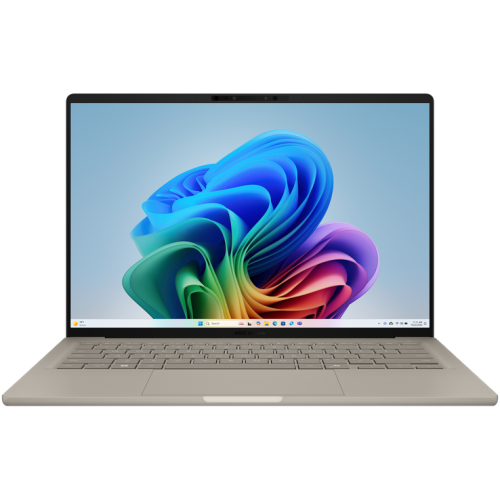Laptop ASUS Zenbook A14 UX3407QA-QD340X, Qualcomm Snapdragon X X1-26-100, 14 inch, RAM 32GB, SSD 1TB, Qualcomm Adreno X1-45, Windows 11 Pro, Zabriskie Beige