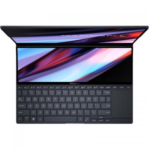 Laptop ASUS ZenBook Duo 14 UX8402ZA-M3027X, Intel Core i7-12700H, 14.5inch Touch, RAM 16GB, SSF 1TB M.2, Intel Iris Xe Graphics, Windows 11 Pro, Tech Black