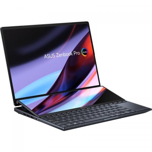 Laptop ASUS ZenBook Duo 14 UX8402ZA-M3027X, Intel Core i7-12700H, 14.5inch Touch, RAM 16GB, SSF 1TB M.2, Intel Iris Xe Graphics, Windows 11 Pro, Tech Black