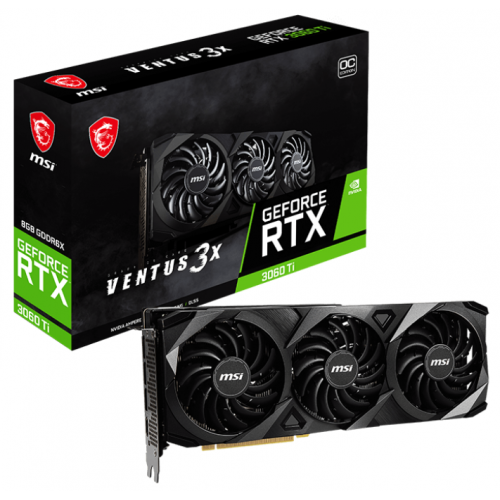 MSI Placa video nVidia GeForce RTX 3060 Ti VENTUS 3X OC 8GB, GDDR6X, 256bit