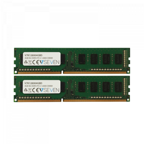 Kit Memorie V7 V7K128004GBD 4GB, DDR3-1600MHz, CL11, Dual Channel