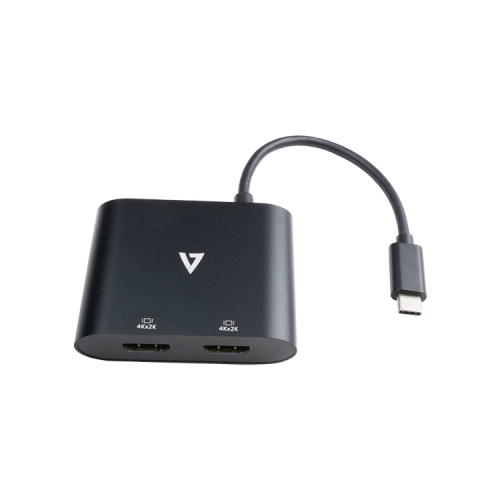 Adaptor V7 V7UC-2HDMI-BLK, 2x HDMI - USB-C, Black