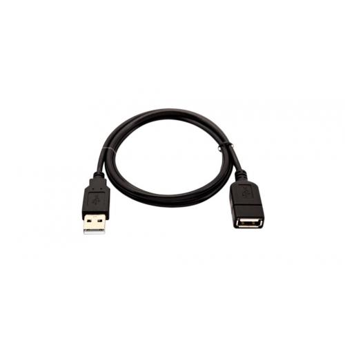 Cablu V7 V7USB2EXT-01M-1E, USB female - USB male, 1m, Black
