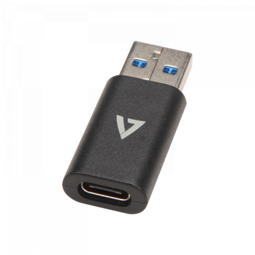 Adaptor V7 V7USB3AC, USB - USB-C, Black