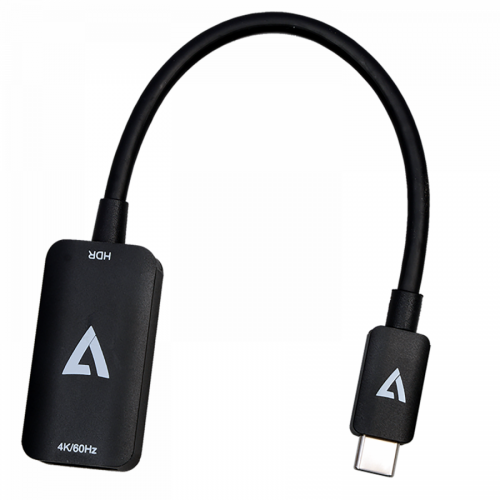Adaptor V7 V7USBCHDMI4K60HZ, USB-C - HDMI, Black
