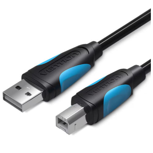 Cablu Vention VAS-A16-B800, USB 2.0 male - USB-B male, 8 m, Black