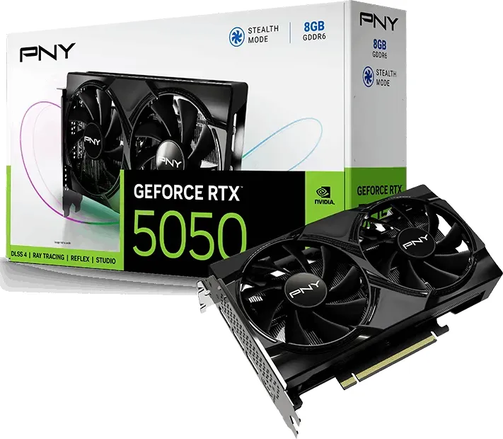 Placa video PNY nVidia GeForce RTX 5050 Dual Fan 8GB, GDDR6, 128 bit