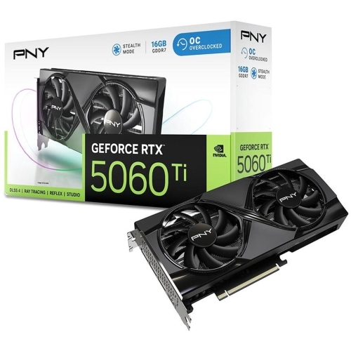Placa video PNY nVidia GeForce RTX 5060 Ti Dual Fan OC 16GB, GDDR7, 128 bit
