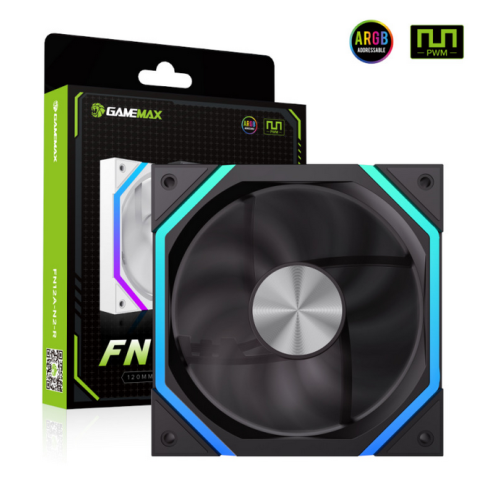 Ventilator Gamemax FN12A-N2 ARGB Reverse Black, 120 mm