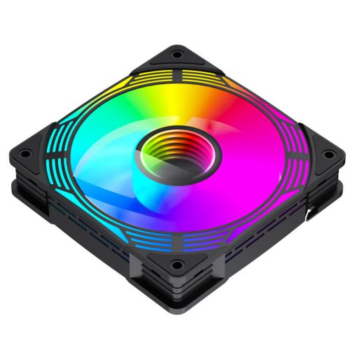 Ventilator Gamemax KF300 ARGB Reverse Black, 120 mm, 3 bucati