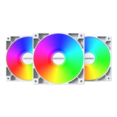 Kit Ventialtoare Montech Kit 3x GF120 ARGB LED, 120 mm, White, 3 bucati