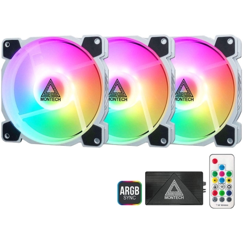 Kit Ventilatoare Montech 3x Z3 PRO ARGB LED, 120 mm, 3 bucati
