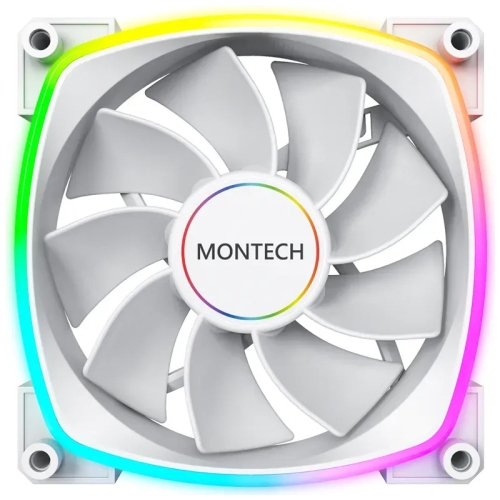 Ventilator Montech RX140 PWM ARGB, 140 mm, White