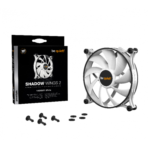 Ventilator be quiet! Shadow Wings 2 White PWM, 140mm