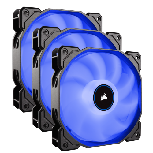 Ventilator / radiator carcasa Corsair AF120 LED Low Noise Cooling Fan, 120mm, Triple Pack, Blue