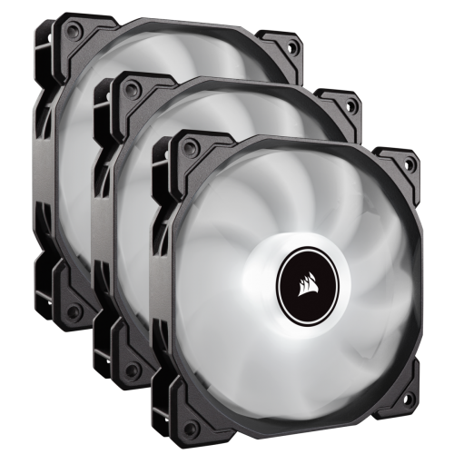 Ventilator / radiator carcasa Corsair AF120 LED Low Noise Cooling Fan, 120mm, Triple Pack, White