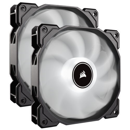 Ventilator / radiator carcasa Corsair AF140 LED Low Noise Cooling Fan, 140mm, Dual Pack, white