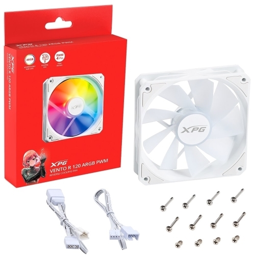 Ventilator XPG Vento R 120 ARGB PWM, ARGB LED, 120 mm, White