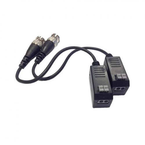 Video balun pasiv cu cablu Hikvision DS-1H18S/E, 2 bucati