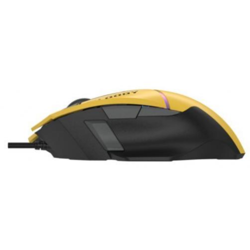 Mouse Optic A4Tech W95 Ultra Sports Lime, RGB LED, USB, Yellow-Black