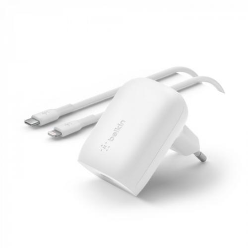 Incarcator retea Belkin BoostCharge WCA005VF1MWH-B5, 1x USB-C, 30W, White