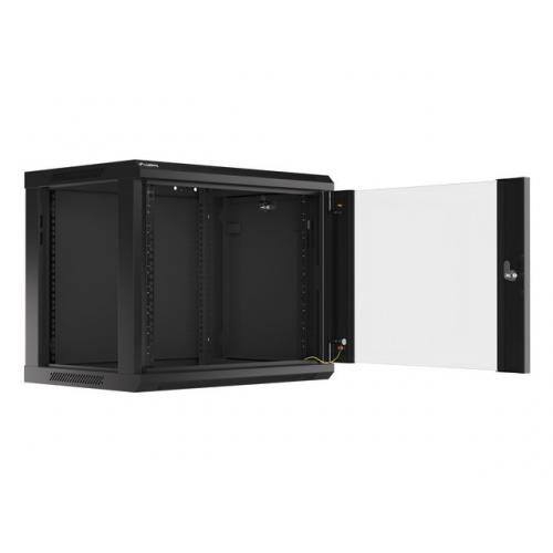 Rack Lanberg wall-mounted, 19inch, 9U, 650x450mm, Black