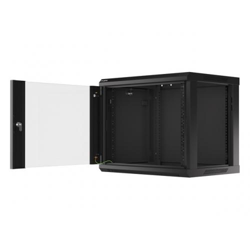 Rack Lanberg wall-mounted, 19inch, 9U, 650x450mm, Black