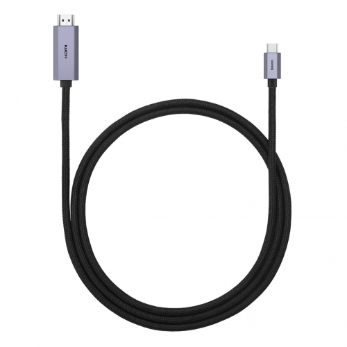 Cablu Baseus WKGQ010001, HDMI male - USB-C male, 1m, Black