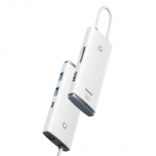 Docking Station Baseus Lite WKQX050102, USB-C, White