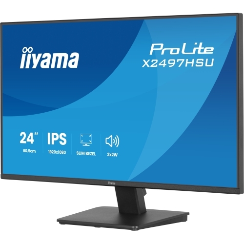Monitor LED Iiyama ProLite X2497HSU-B1, 23.8 inch, 1920 x 1080 pixeli, 4 ms GTG, Black