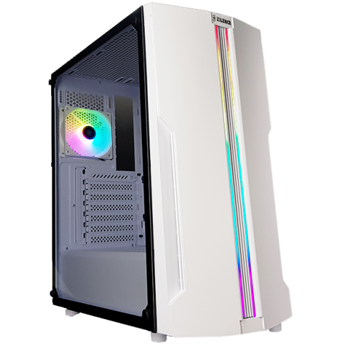 Carcasa Xilence XILENT BLADE WHITE RGB, Fara sursa