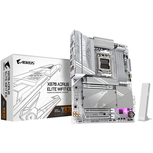 Placa de baza Gigabyte X870E AORUS ELITE WIFI7 ICE, AMD X870E, Socket AM5, ATX