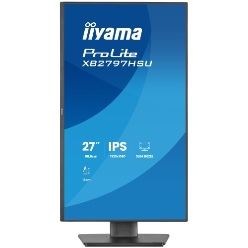 Monitor LED Iiyama ProLite XB2797HSU-B1, 27 inch, 1920 x 1080 pixeli, 4 ms GTG, Black
