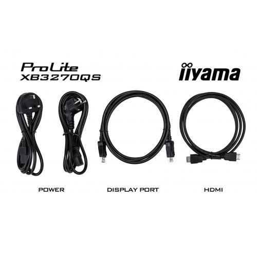 Monitor LED Iiyama ProLite XB3270QS-B5, 31.5inch, 2560x1440, 4ms GTG, Black