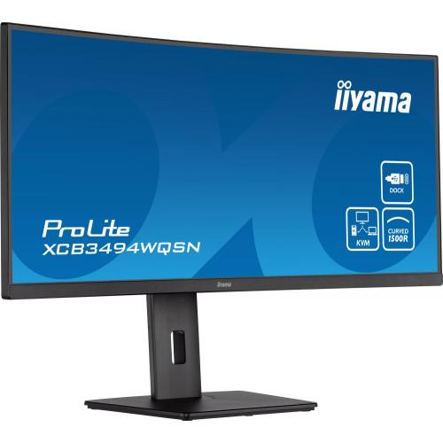 Monitor LED Curbat Iiyama ProLite XCB3494WQSN-B5, 34inch, 3440x1440, 0.4ms, Black