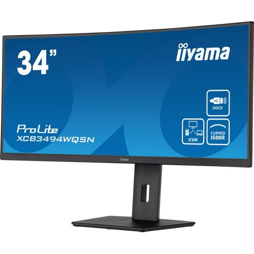 Monitor LED Curbat Iiyama ProLite XCB3494WQSN-B5, 34inch, 3440x1440, 0.4ms, Black