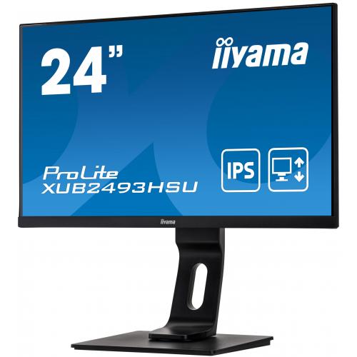 Monitor LED IIyama ProLite XUB2493HSU-B1, 23.8inch, 1920x1080, 4ms GTG, Black