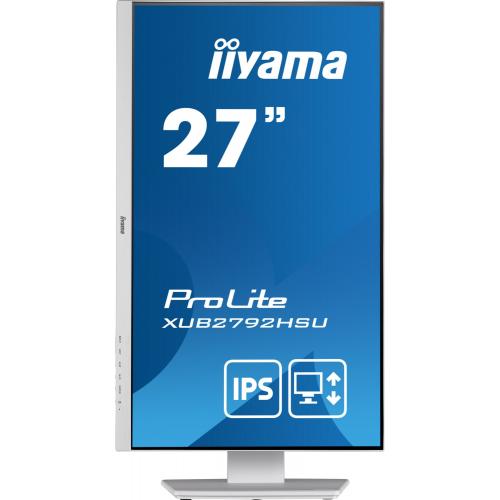 Monitor LED Iiyama ProLite XUB2792HSU-W5, 27inch, 1920x1080, 4ms GTG, White